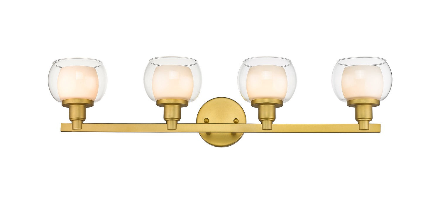 Innovations - 330-4W-SG-CLW - Four Light Bath Vanity - Auralume - Satin Gold