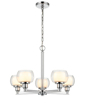 Innovations - 330-5CR-PC-CLW - Five Light Chandelier - Auralume - Polished Chrome