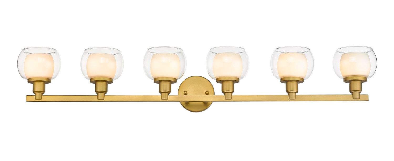 Innovations - 330-6W-SG-CLW - Six Light Bath Vanity - Auralume - Satin Gold