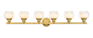 Innovations - 330-6W-SG-CLW - Six Light Bath Vanity - Auralume - Satin Gold