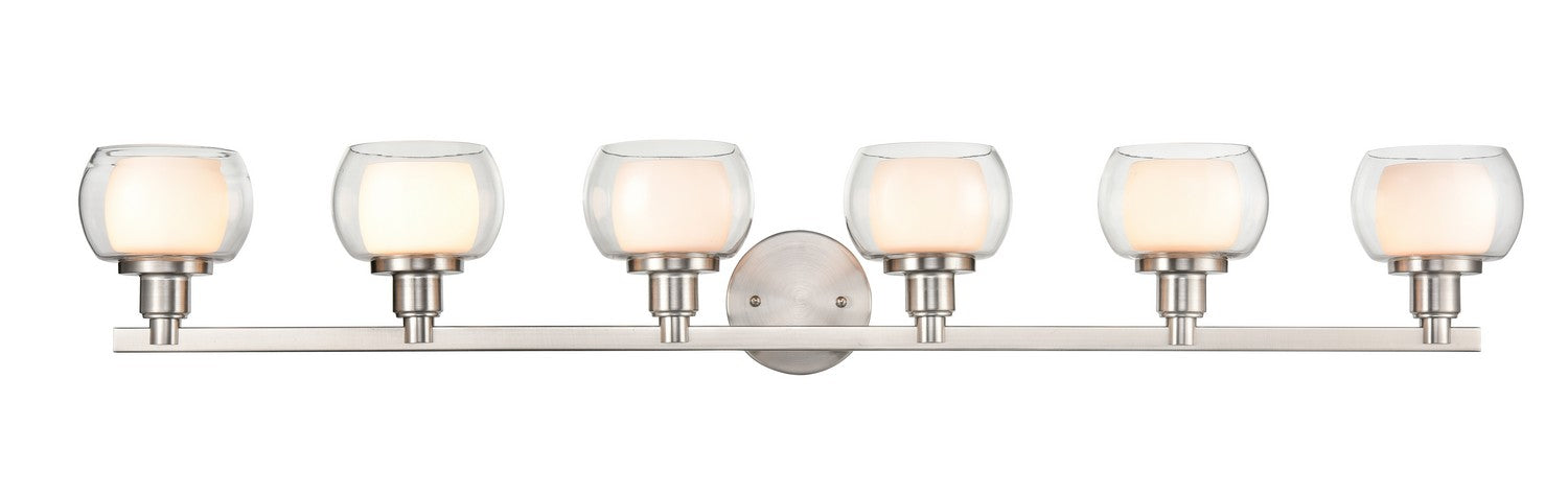 Innovations - 330-6W-SN-CLW - Six Light Bath Vanity - Cairo - Satin Nickel