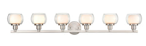 Innovations - 330-6W-SN-CLW - Six Light Bath Vanity - Cairo - Satin Nickel