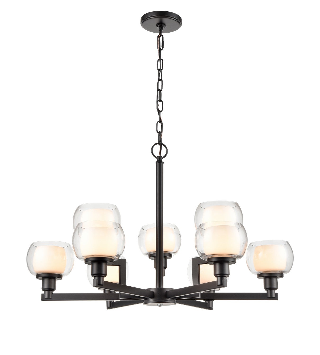 Innovations - 330-9CR-BK-CLW - Nine Light Chandelier - Auralume - Black