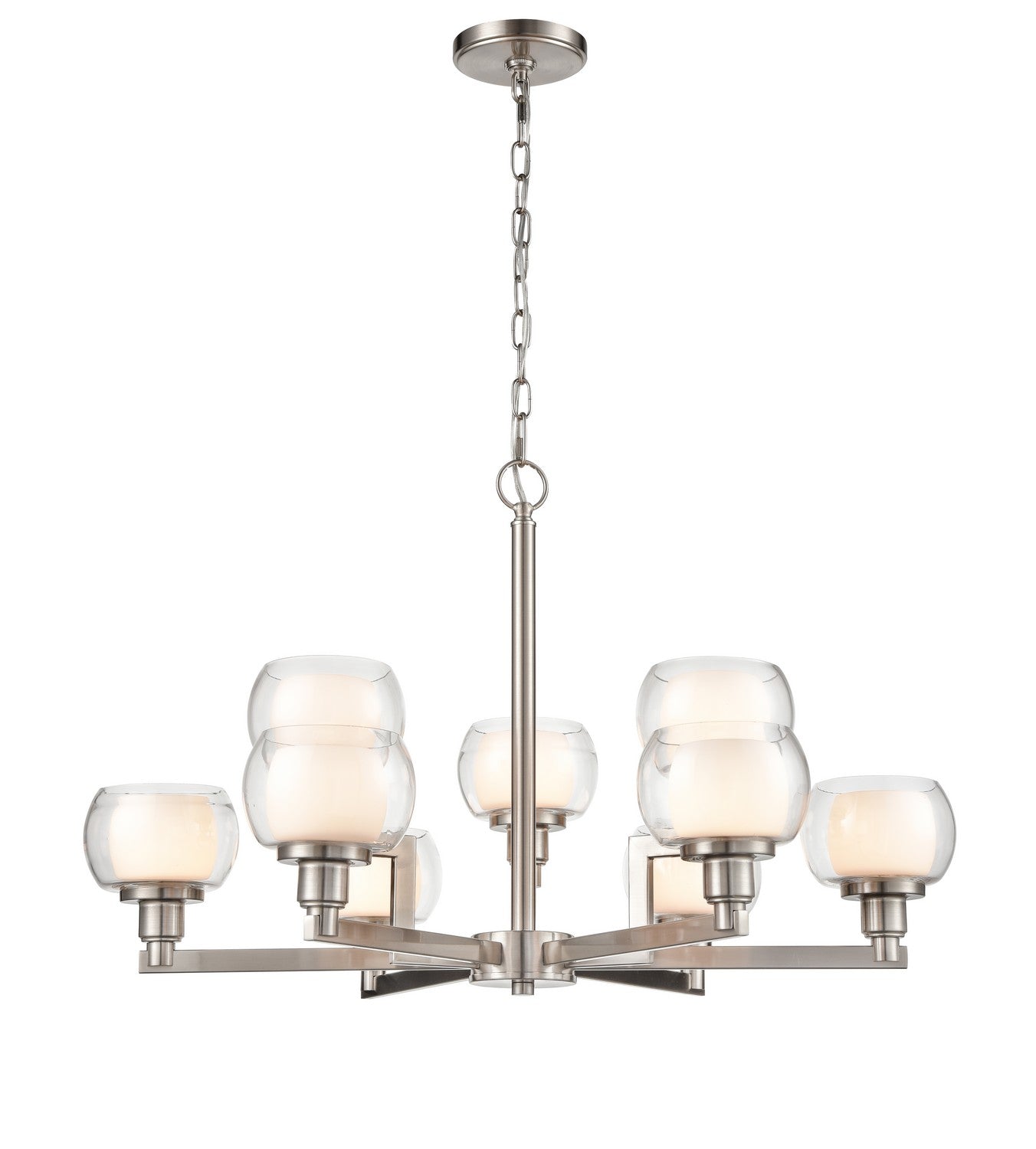 Innovations - 330-9CR-SN-CLW - Nine Light Chandelier - Auralume - Satin Nickel