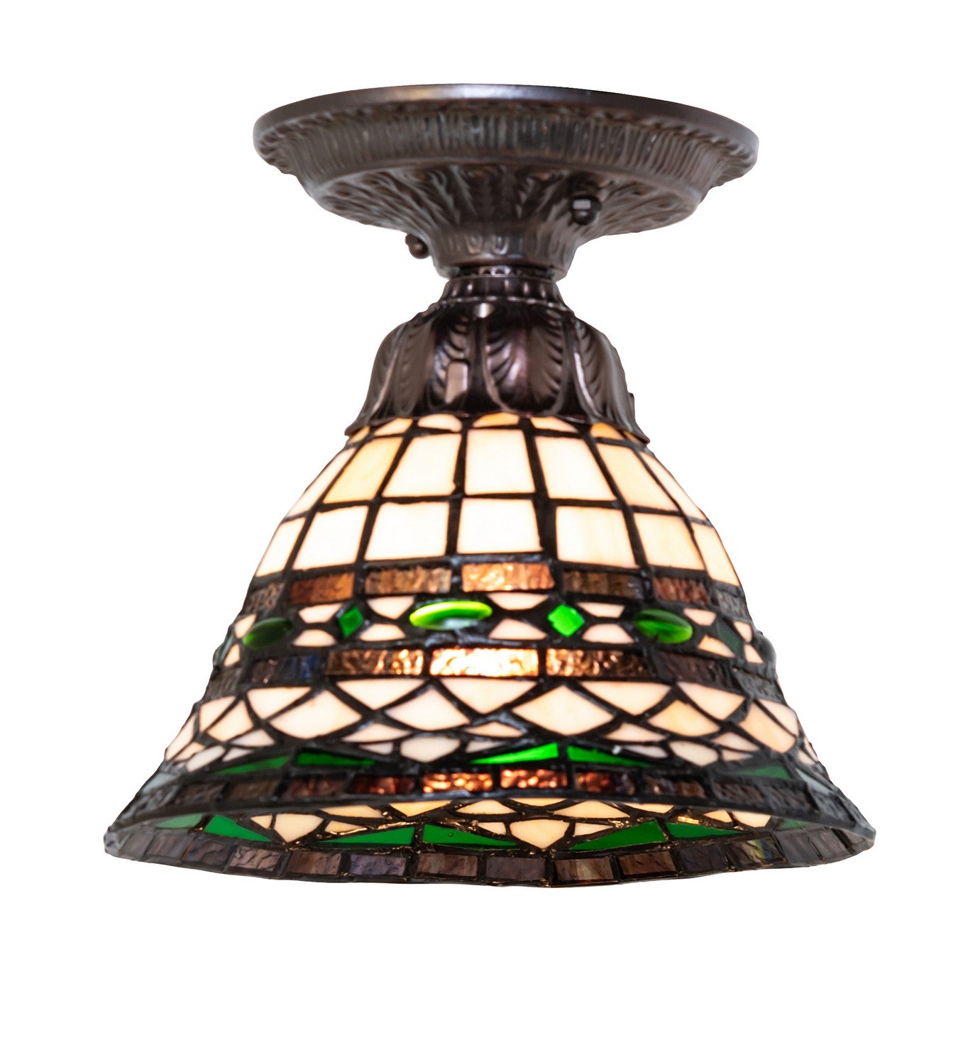 Meyda Tiffany - 276088 - One Light Flushmount - Tiffany Roman