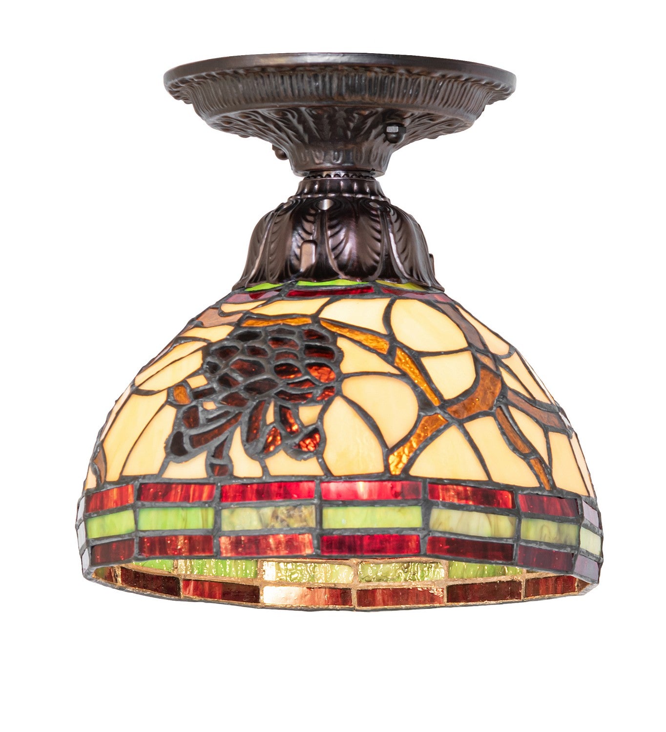 Meyda Tiffany - 276091 - One Light Flushmount - Pinecone