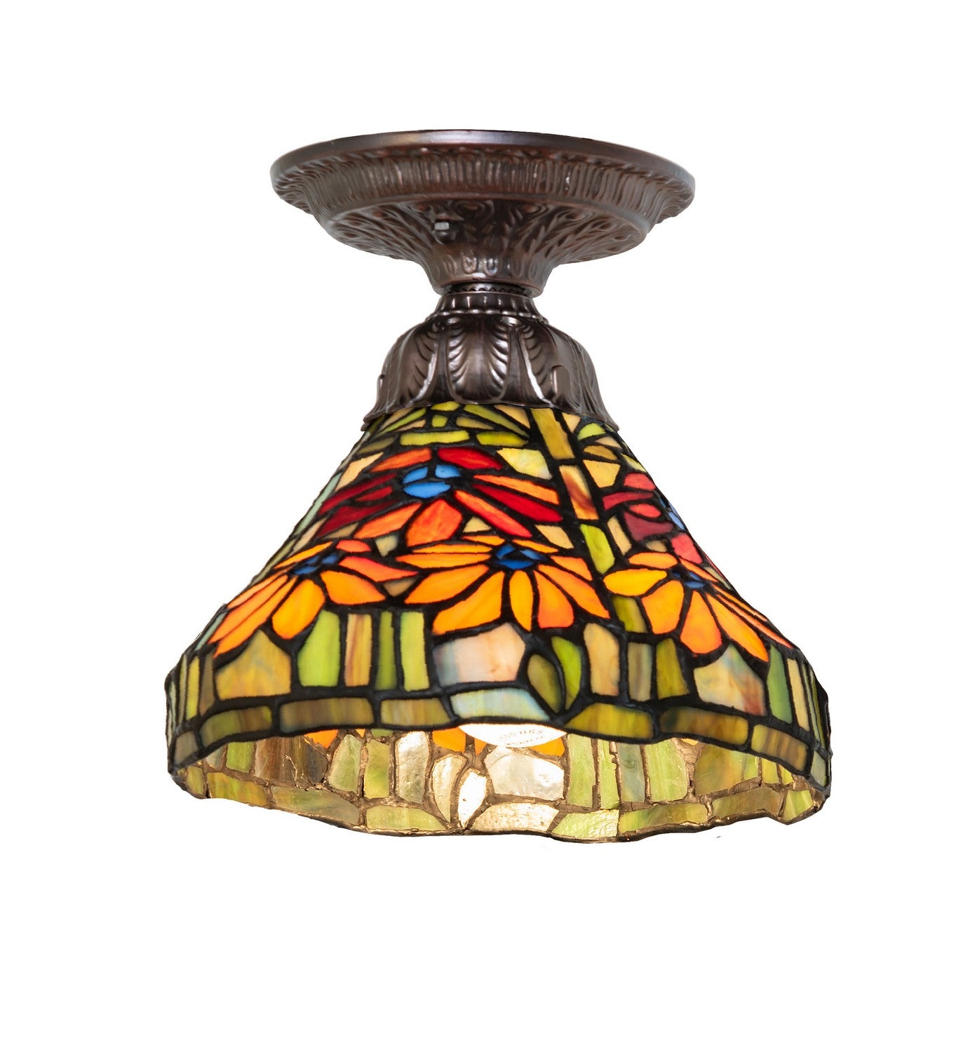 Meyda Tiffany - 276101 - One Light Flushmount - Poinsettia