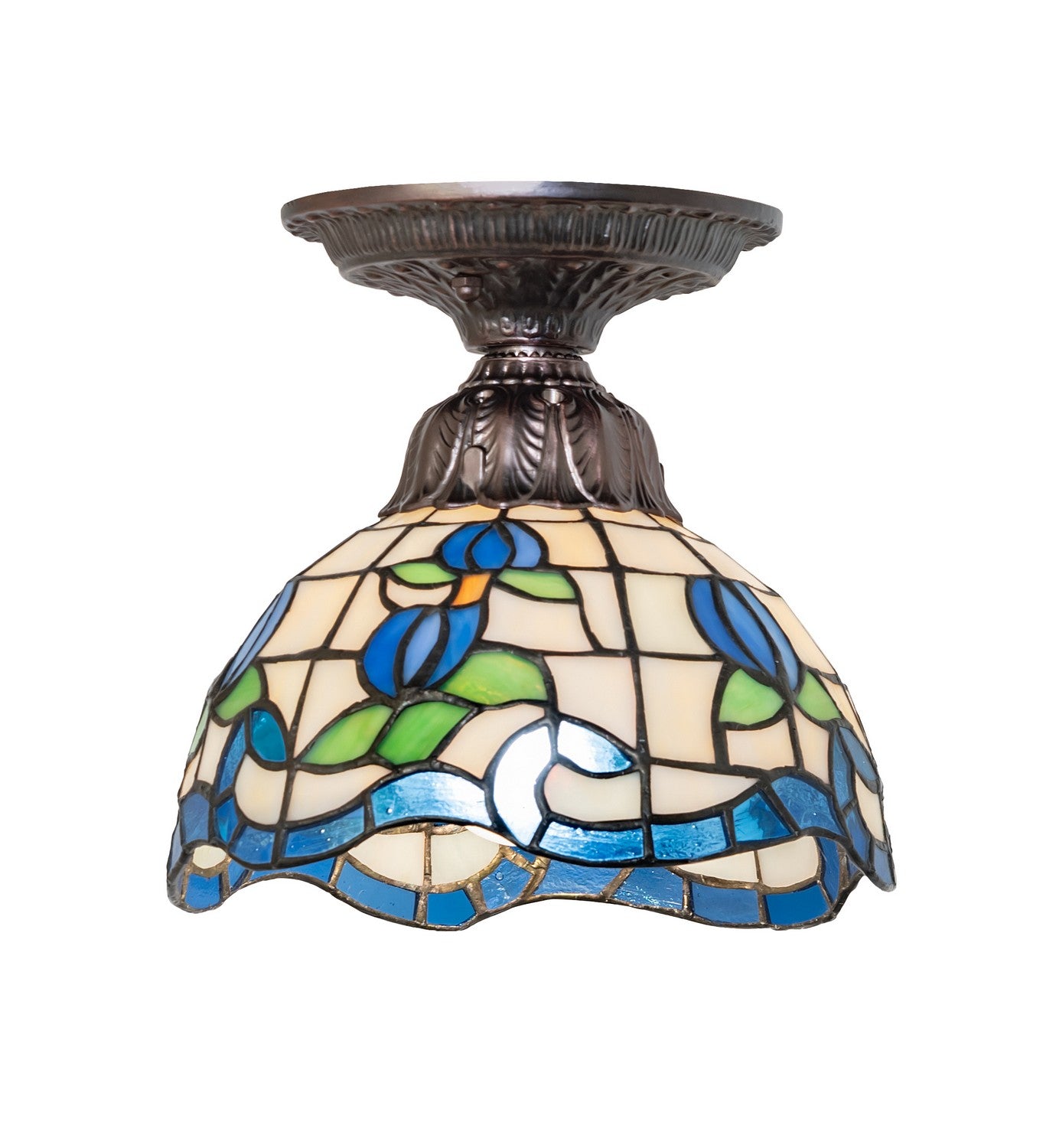 Meyda Tiffany - 276105 - One Light Flushmount - Roseborder