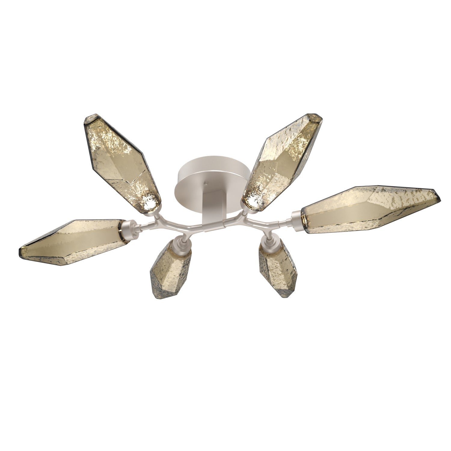 Hammerton Studio - CLB0050-01-BS-CB-L3-RTS - LED Flush Mount - Rock Crystal - Beige Silver