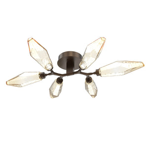 Hammerton Studio - CLB0050-01-FB-CA-L3-RTS - LED Flush Mount - Rock Crystal - Flat Bronze