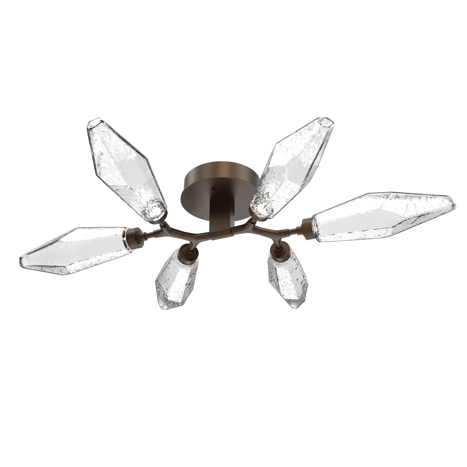 Hammerton Studio - CLB0050-01-FB-CC-L3-RTS - LED Flush Mount - Rock Crystal - Flat Bronze