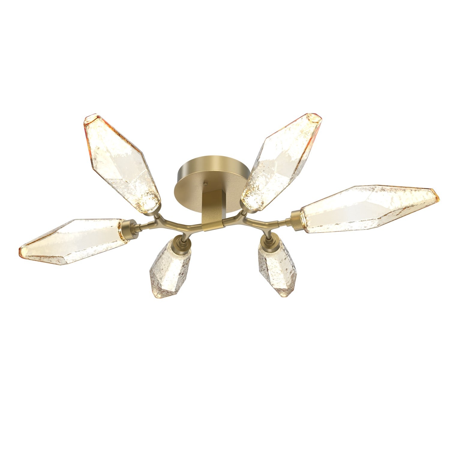 Hammerton Studio - CLB0050-01-GB-CA-L3-RTS - LED Flush Mount - Rock Crystal - Gilded Brass