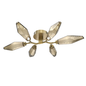 Hammerton Studio - CLB0050-01-GB-CB-L3-RTS - LED Flush Mount - Rock Crystal - Gilded Brass