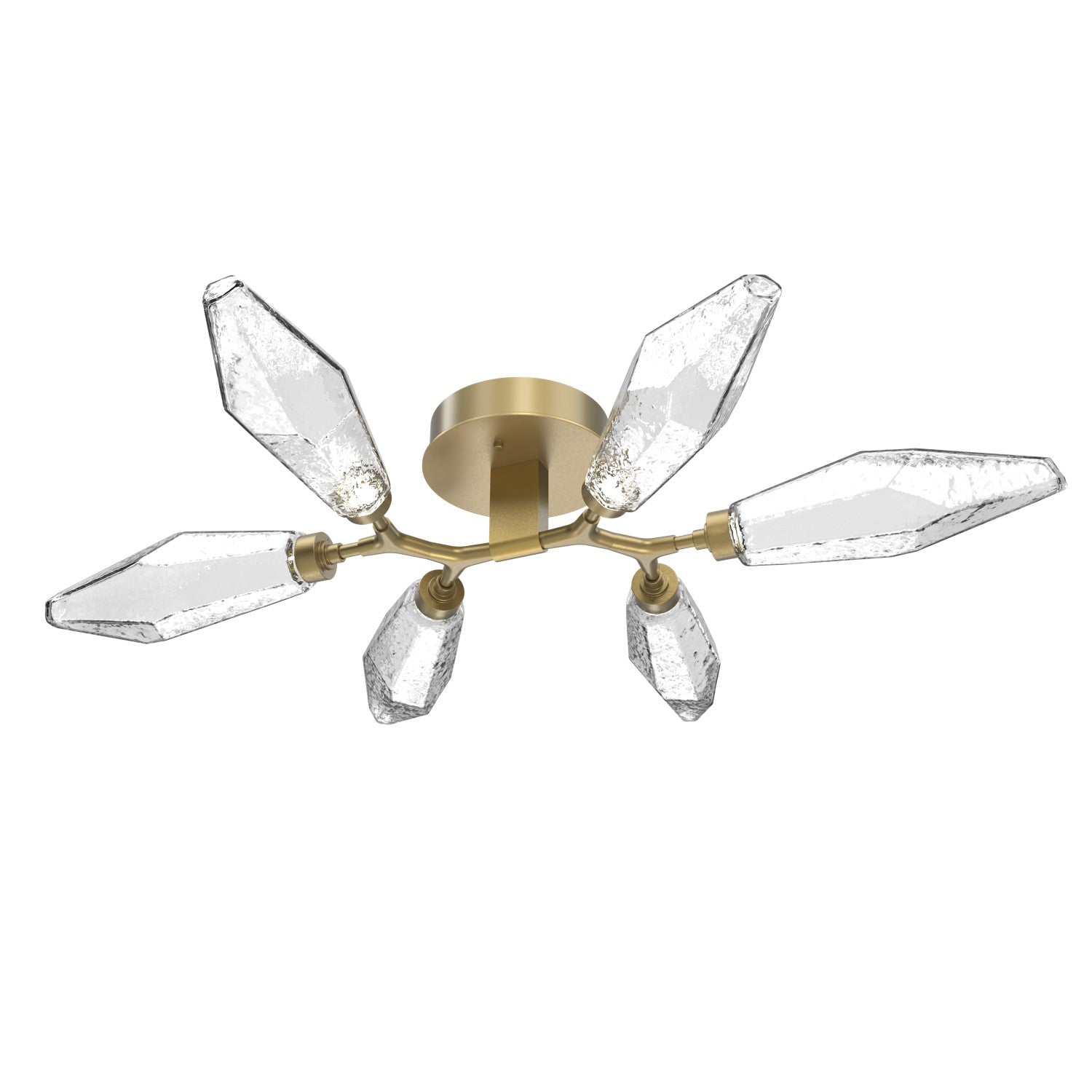Hammerton Studio - CLB0050-01-GB-CC-L3-RTS - LED Flush Mount - Rock Crystal - Gilded Brass