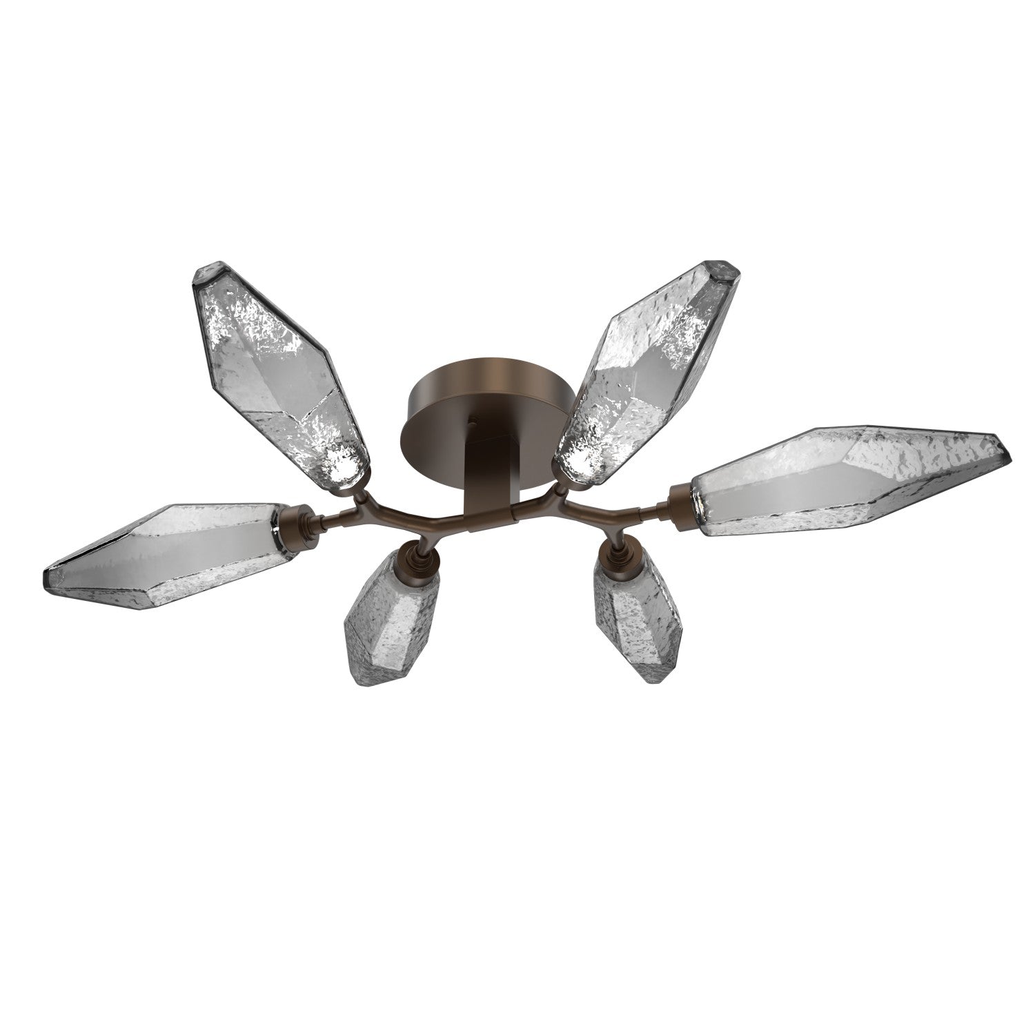 Hammerton Studio - CLB0050-01-FB-CS-L3-RTS - LED Flush Mount - Rock Crystal - Flat Bronze