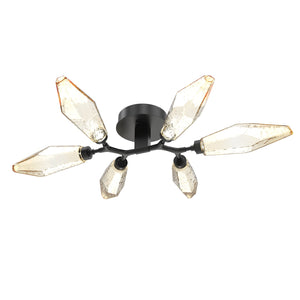 Hammerton Studio - CLB0050-01-MB-CA-L3-RTS - LED Flush Mount - Rock Crystal - Matte Black