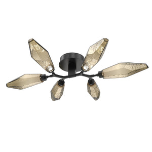 Hammerton Studio - CLB0050-01-MB-CB-L3-RTS - LED Flush Mount - Rock Crystal - Matte Black