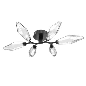 Hammerton Studio - CLB0050-01-MB-CC-L3-RTS - LED Flush Mount - Rock Crystal - Matte Black