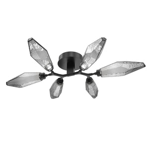 Hammerton Studio - CLB0050-01-MB-CS-L3-RTS - LED Flush Mount - Rock Crystal - Matte Black