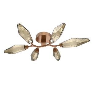 Hammerton Studio - CLB0050-01-NB-CB-L1 - LED Flush Mount - Rock Crystal - Novel Brass