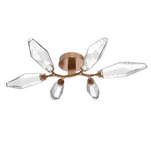 Hammerton Studio - CLB0050-01-NB-CC-L1 - LED Flush Mount - Rock Crystal - Novel Brass