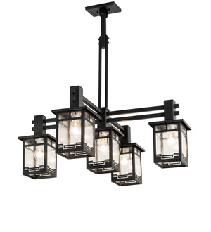 Meyda Tiffany - 273995 - Five Light Chandelier - Roylance - Solar Black