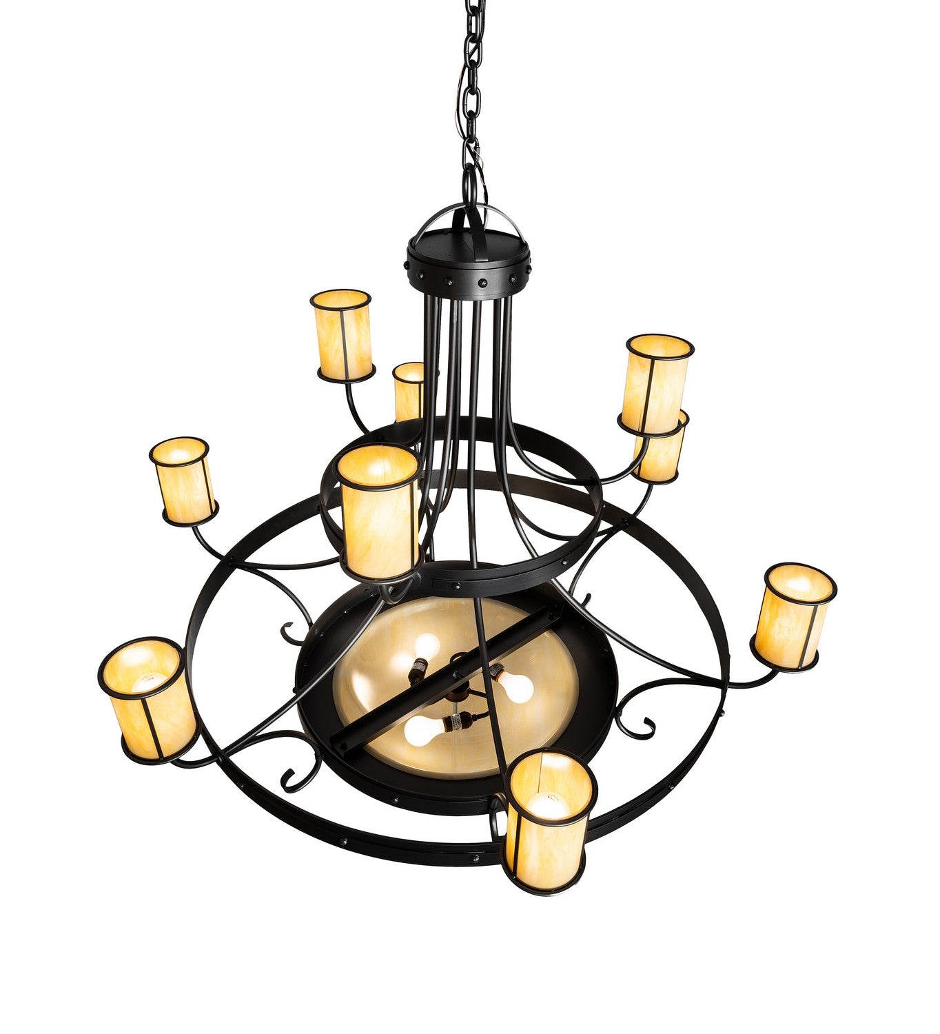 Meyda Tiffany - 276196 - 12 Light Chandelier - Nehring - Wrought Iron