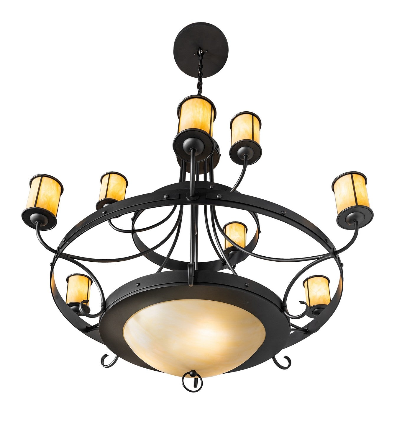 Meyda Tiffany - 276196 - 12 Light Chandelier - Nehring - Wrought Iron