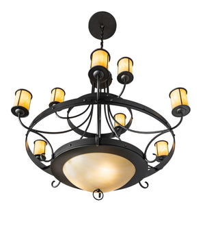 Meyda Tiffany - 276196 - 12 Light Chandelier - Nehring - Wrought Iron