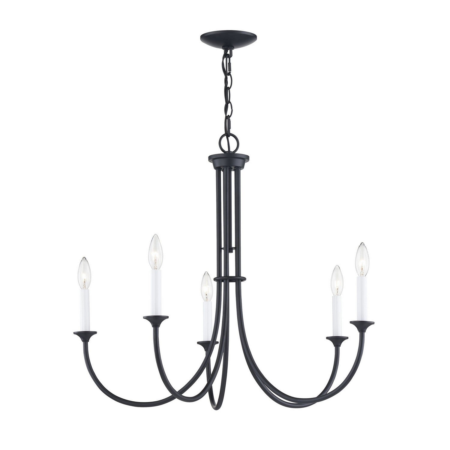 ELK Home - CN340426 - Five Light Chandelier - Meadowview - Matte Black