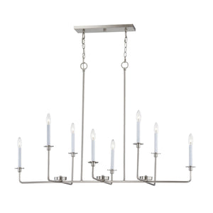 ELK Home - CN340822 - Eight Light Chandelier - Lexington Green - Brushed Nickel