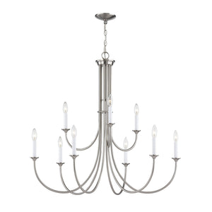 ELK Home - CN340922 - Nine Light Chandelier - Meadowview - Brushed Nickel