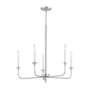 ELK Home - CN341522 - Five Light Chandelier - Lexington Green - Brushed Nickel