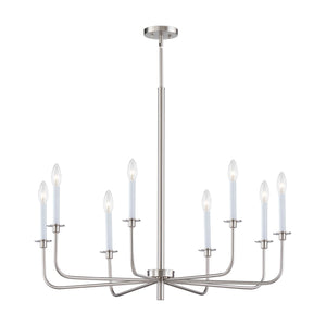 ELK Home - CN341822 - Eight Light Chandelier - Lexington Green - Brushed Nickel