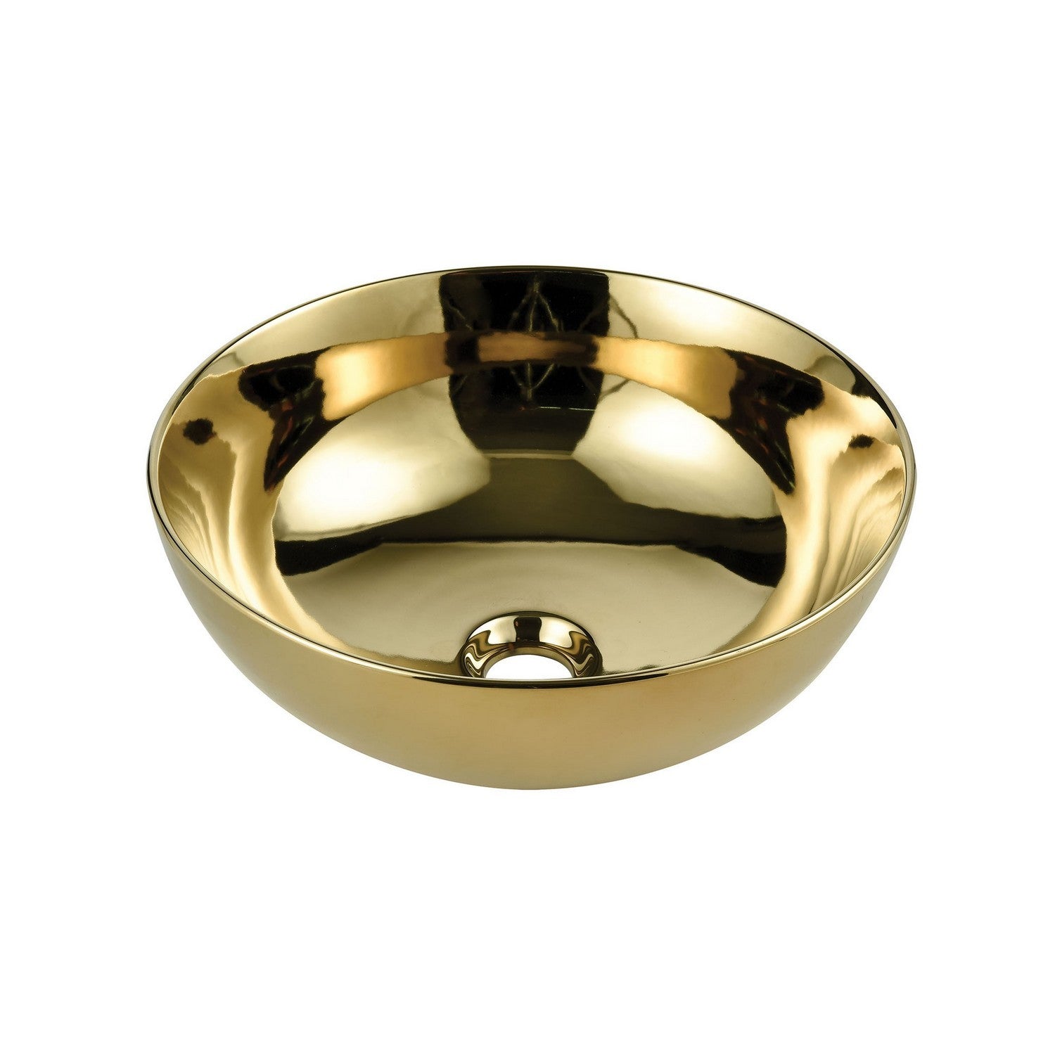 ELK Home - CVE152RDGD - Vessel Sink - Ceramic Vessel Sink - Polished Gold