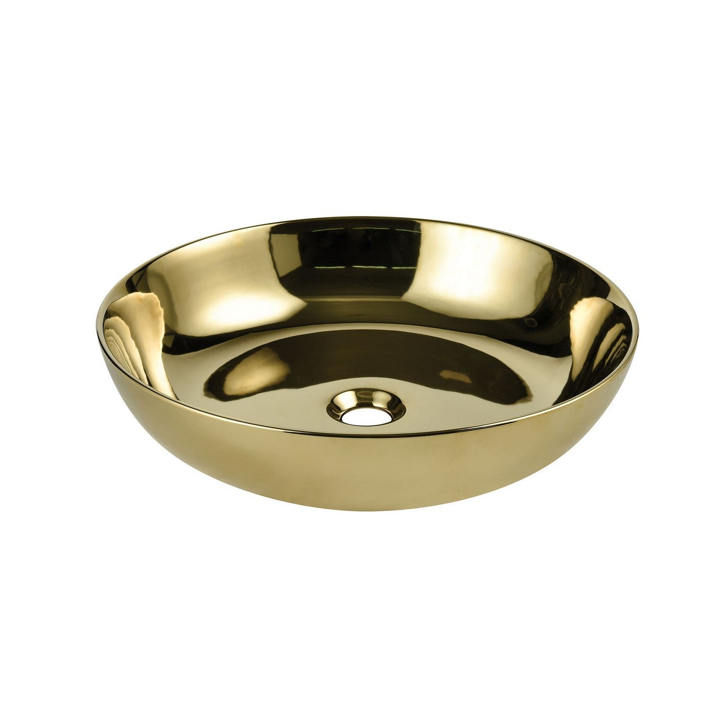 ELK Home - CVE187RDGD - Vessel Sink - Ceramic Vessel Sink - Polished Gold