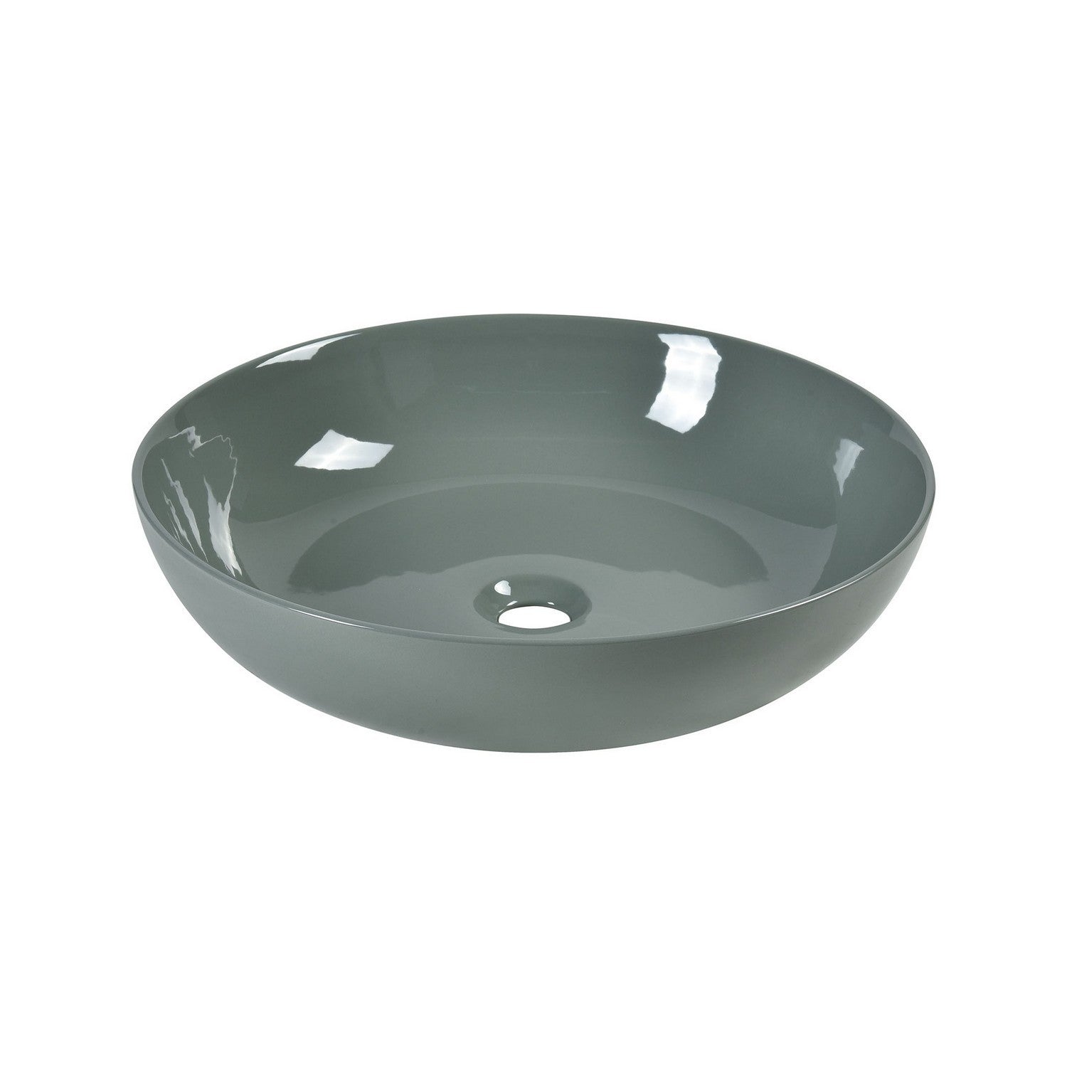 ELK Home - CVE187RDGR - Vessel Sink - Ceramic Vessel Sink - Polished Gray