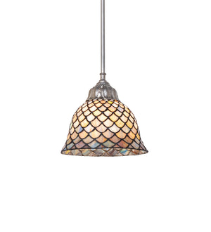 Meyda Tiffany - 275984 - One Light Mini Pendant - Tiffany Fishscale