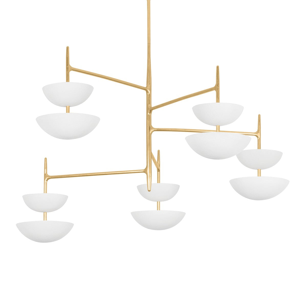 Corbett Lighting - 477-55-VGL/GSW - LED Chandelier - Evander - Vintage Gold Leaf/Gesso White