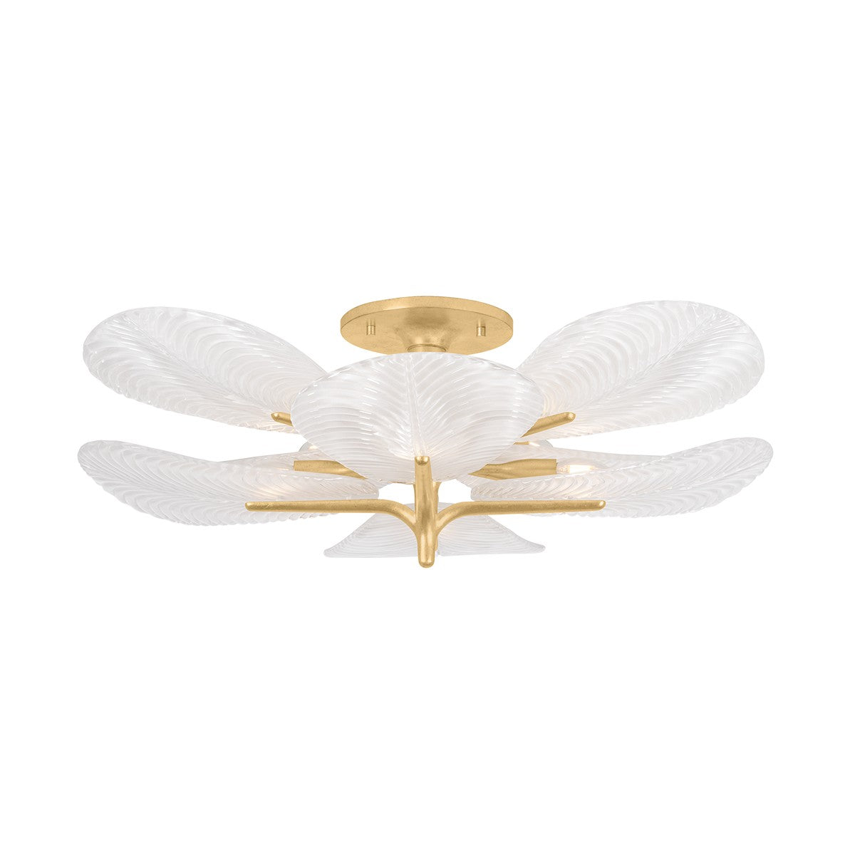 Corbett Lighting - 486-43-VGL - Eight Light Semi Flush Mount - Kamal - Vintage Gold Leaf