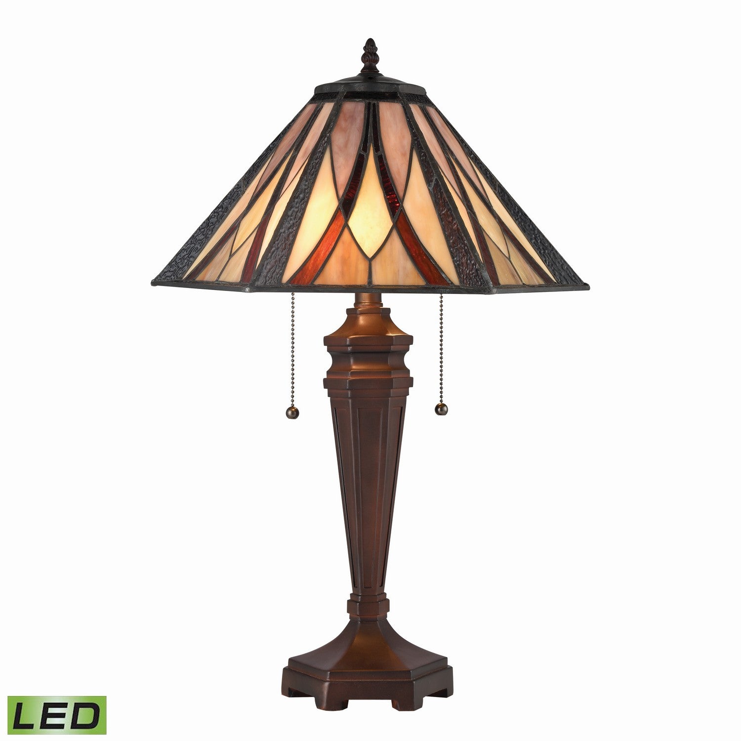 ELK Home - D4085-LED - LED Table Lamp - Foursquare - Tiffany Bronze