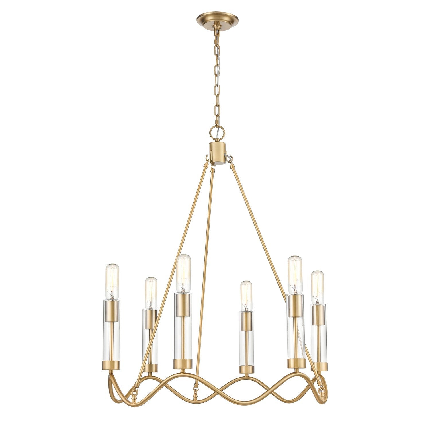 ELK Home - H0018-8564 - Six Light Chandelier - Celsius - Satin Brass