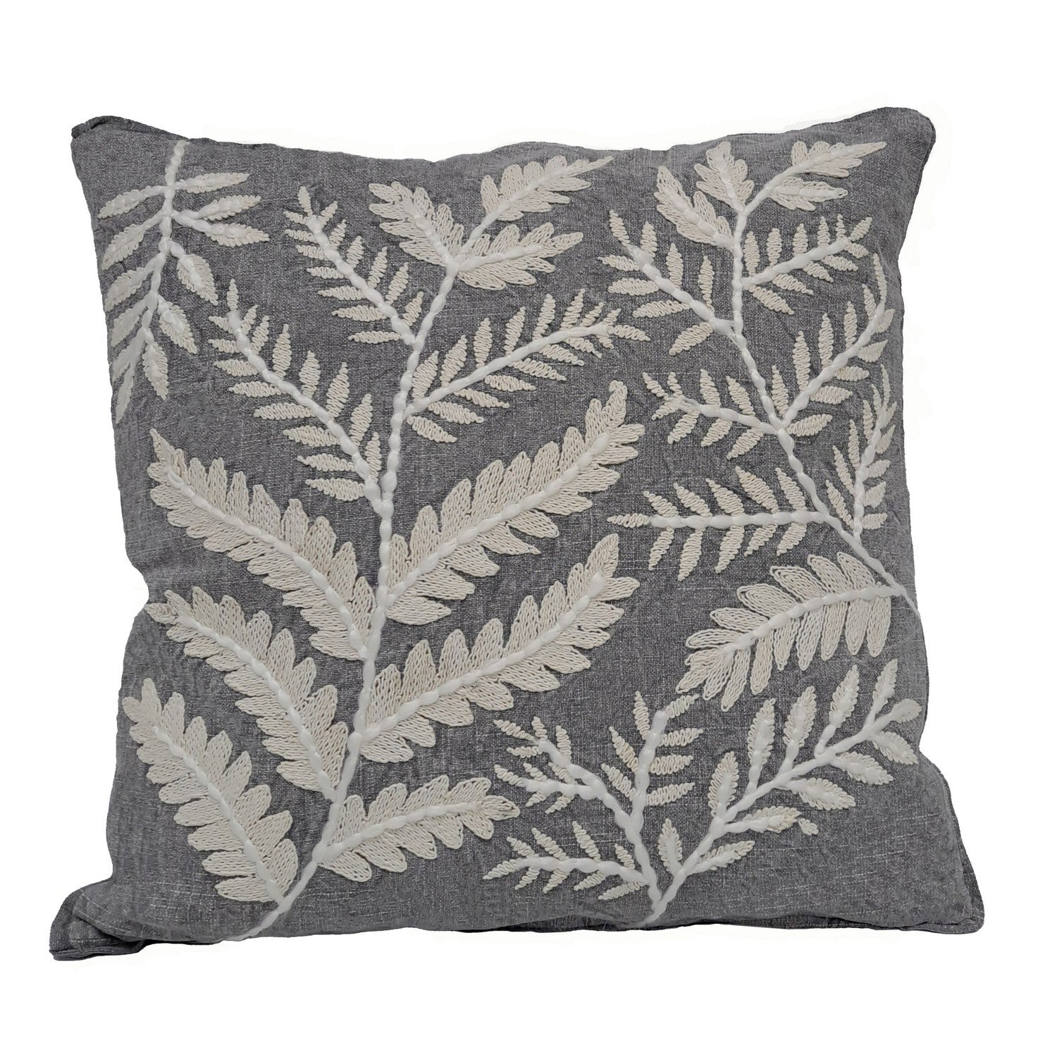 ELK Home - HVT0897-9981 - Pillow - Embroidered Fern - Gray