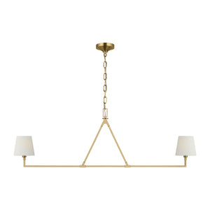 Visual Comfort Studio - CC1732BBS - Two Light Linear Chandelier - Perth - Burnished Brass