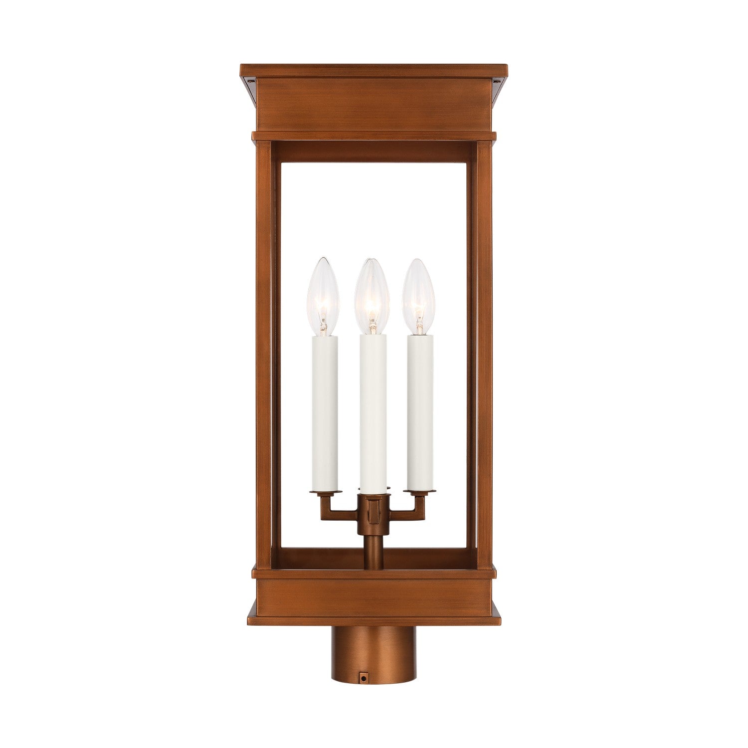 Visual Comfort Studio - CO1524NCP - Four Light Post Lantern - Cupertino - Natural Copper