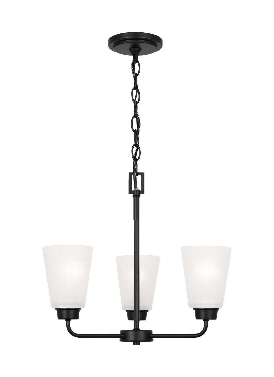 Generation Lighting. - 3115203EN3-112 - Three Light Chandelier - Kerrville - Midnight Black