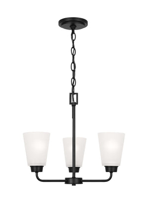 Generation Lighting. - 3115203EN3-112 - Three Light Chandelier - Kerrville - Midnight Black