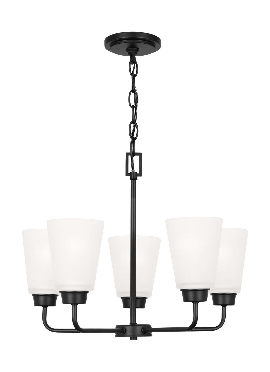 Generation Lighting. - 3115205EN3-112 - Five Light Chandelier - Kerrville - Midnight Black