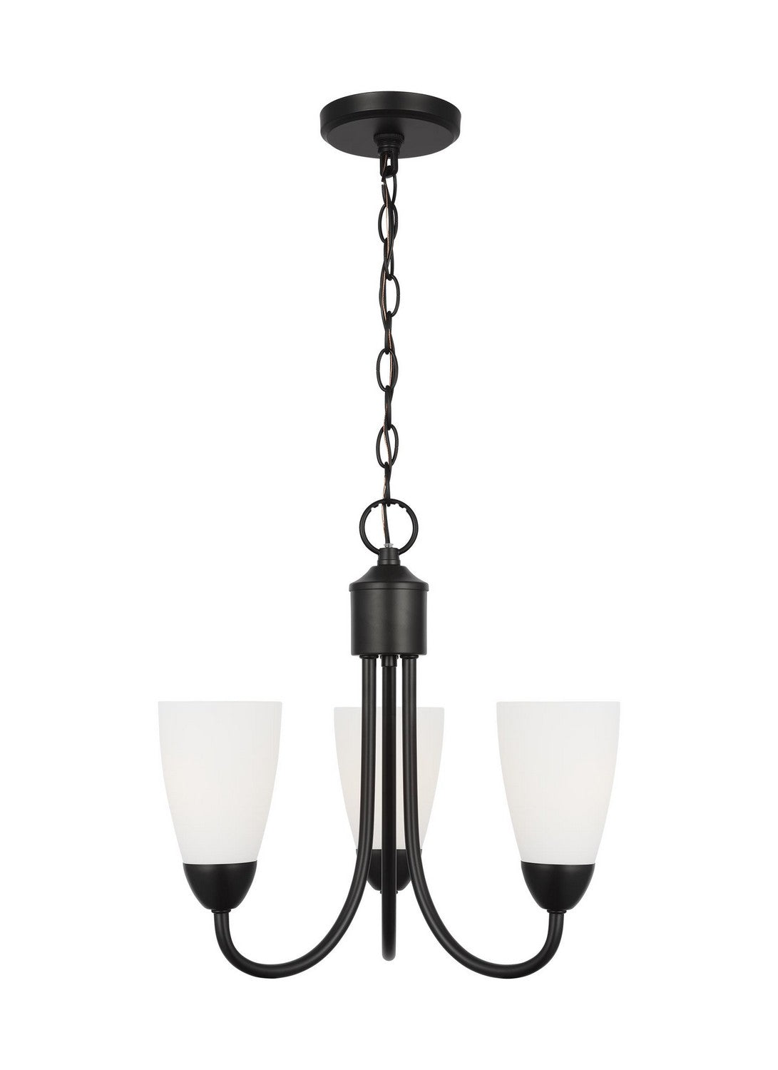 Generation Lighting. - 3120203EN3-112 - Three Light Chandelier - Seville - Midnight Black