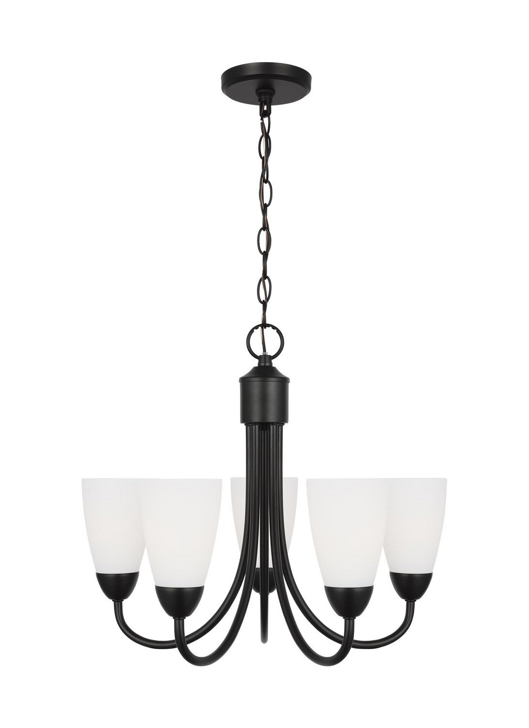 Generation Lighting. - 3120205EN3-112 - Five Light Chandelier - Seville - Midnight Black